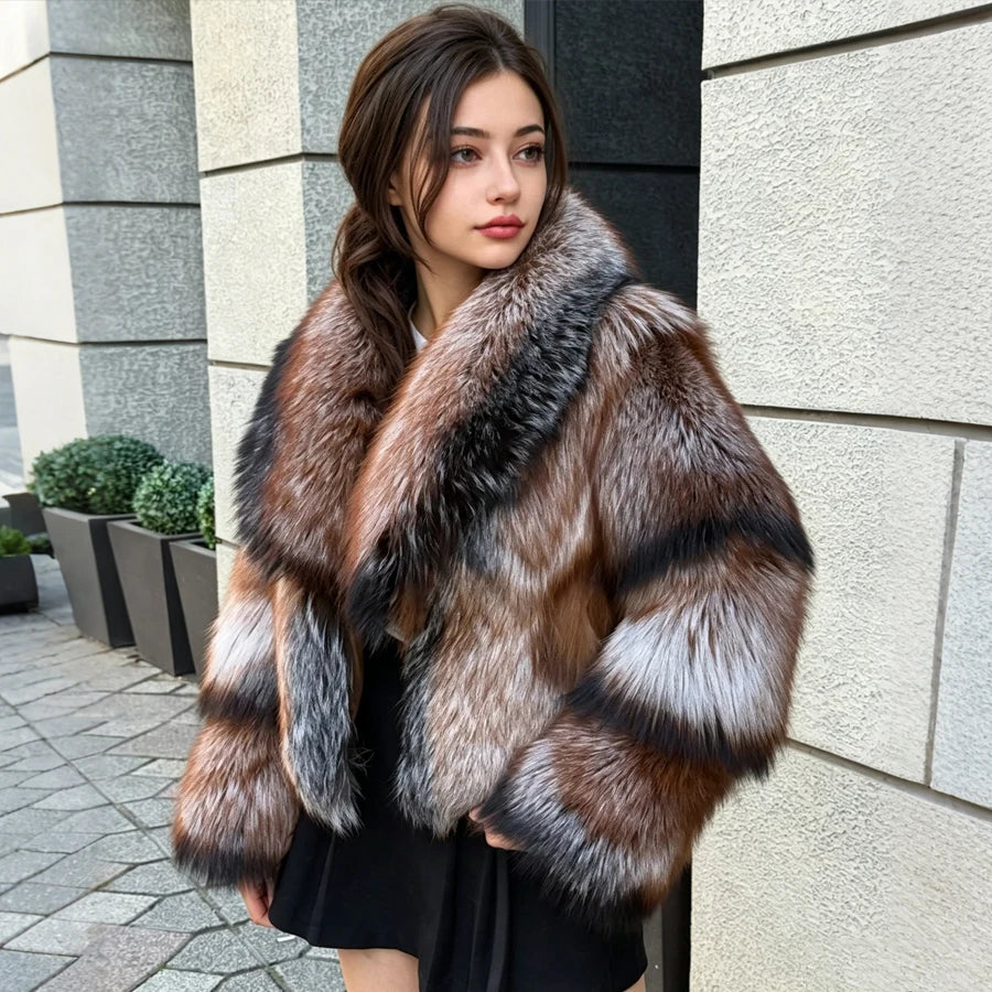 Golden Fox Fur Coat