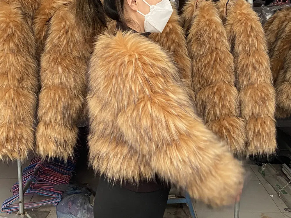 Fox Faux Fur Coat