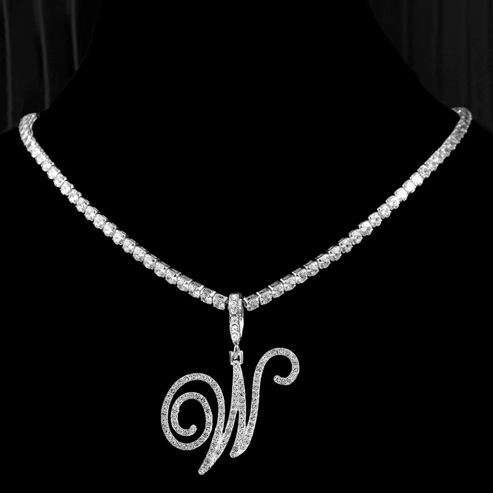 Cursive Intial Name Necklace