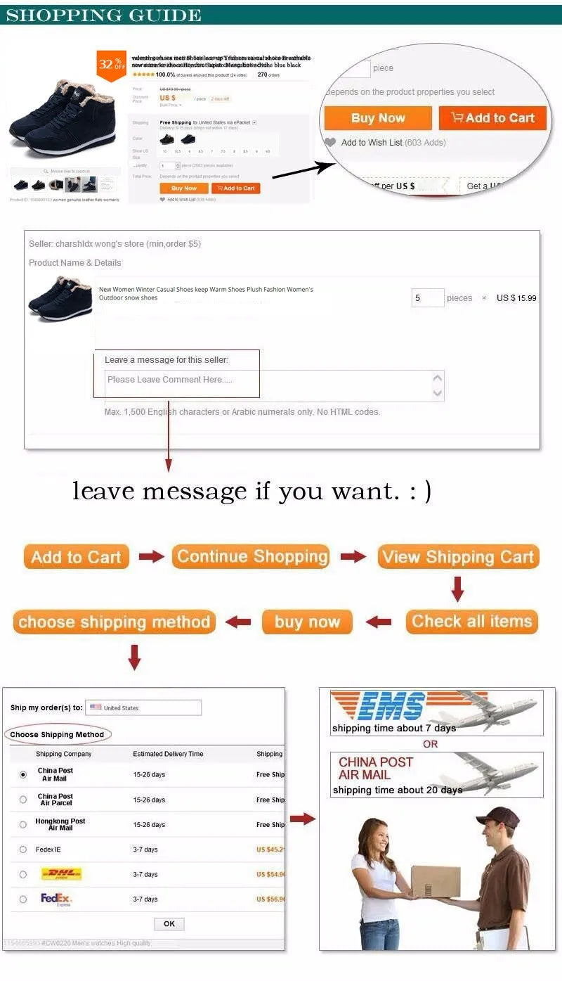 Waterproof Snow Boots With Fur