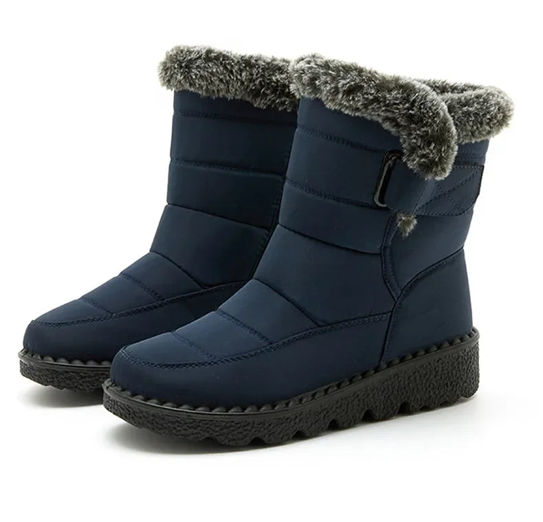 Waterproof Snow Boots With Fur