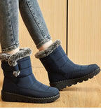 Waterproof Snow Boots With Fur