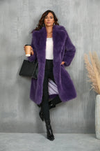 Faux Fox Fur Coat