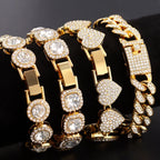 Iced Out Pink Cuban Bracelet