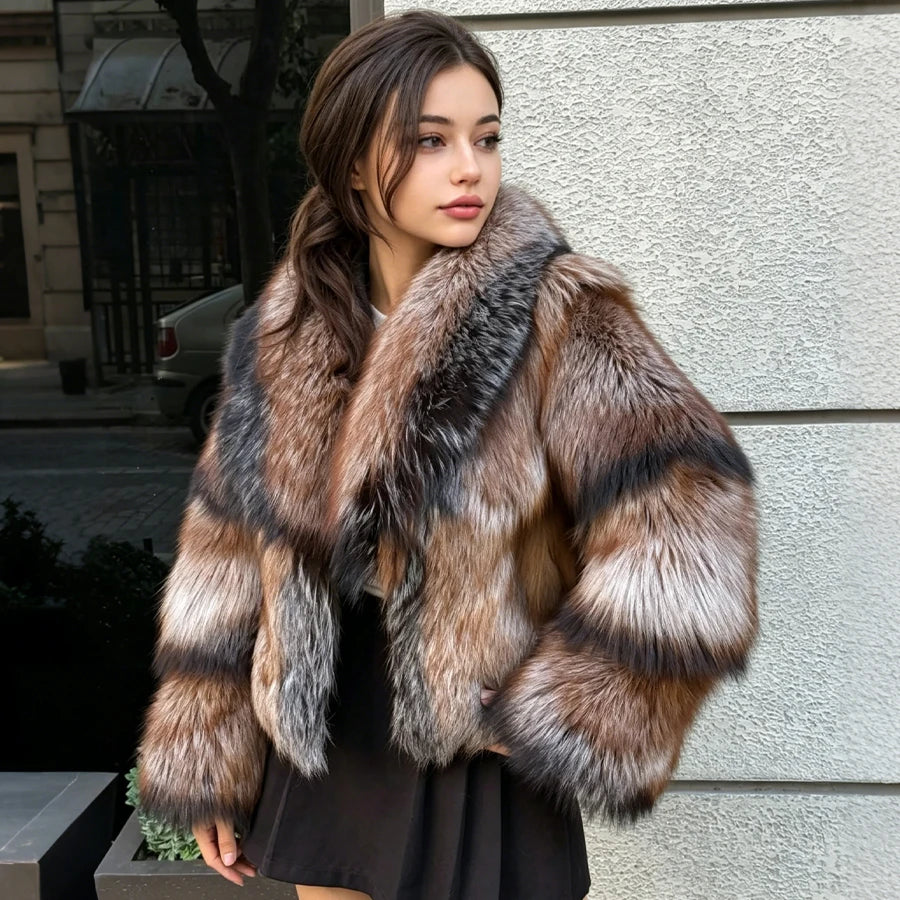 Golden Fox Fur Coat