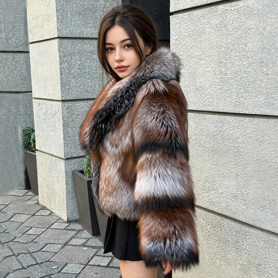 Golden Fox Fur Coat