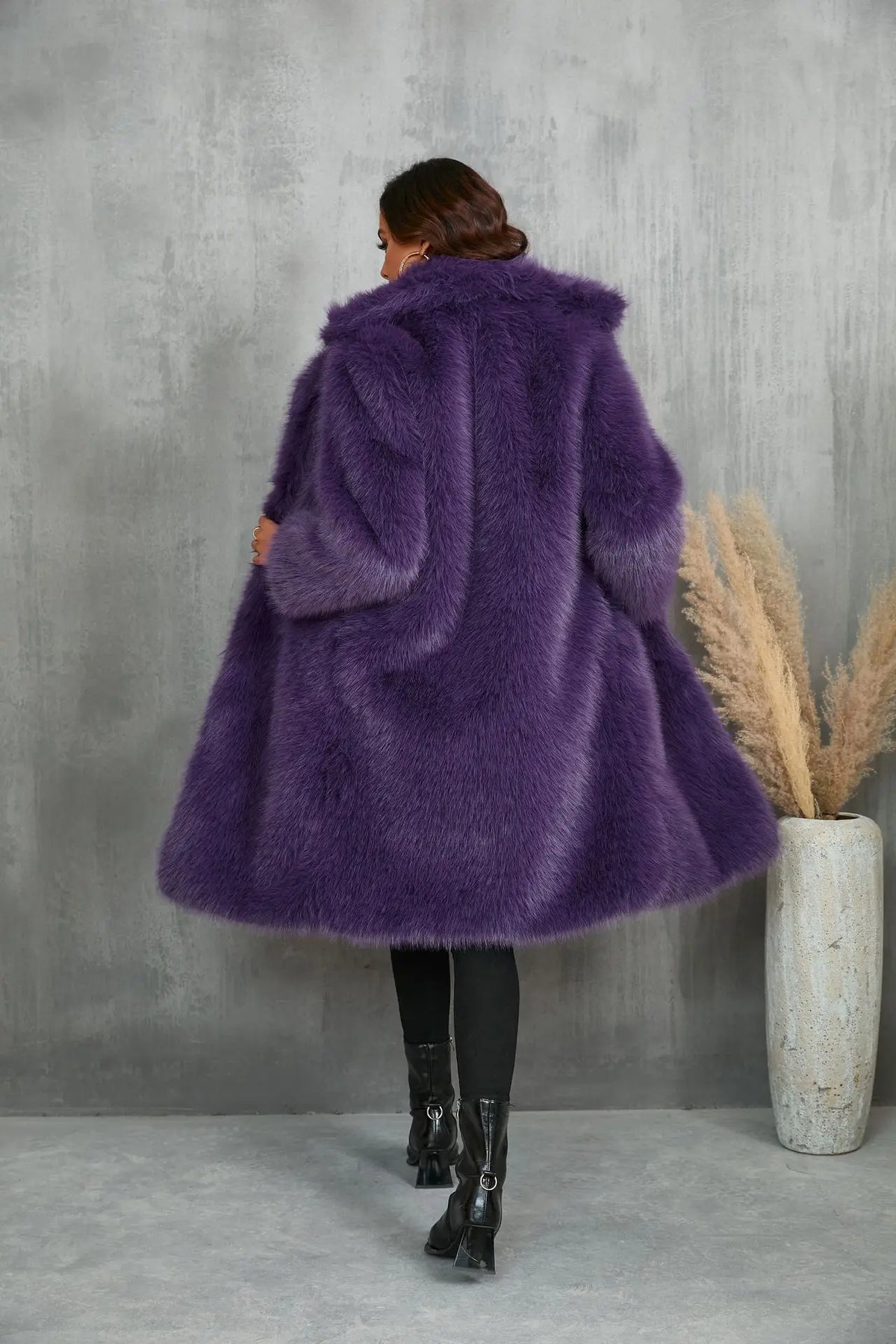 Faux Fox Fur Coat