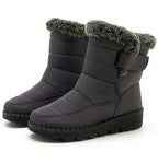 Waterproof Snow Boots With Fur