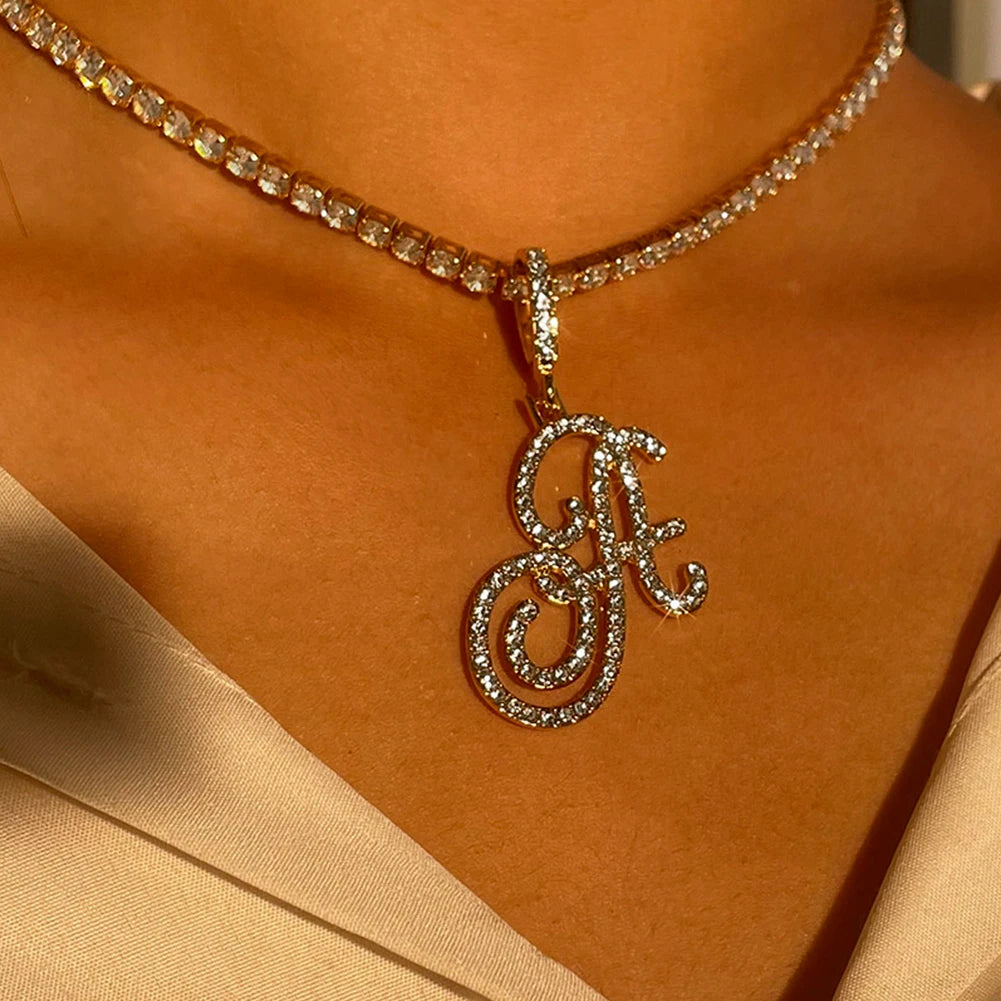Cursive Intial Name Necklace