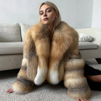 Golden Fox Fur Coat