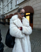 Extended Faux Fur Coat