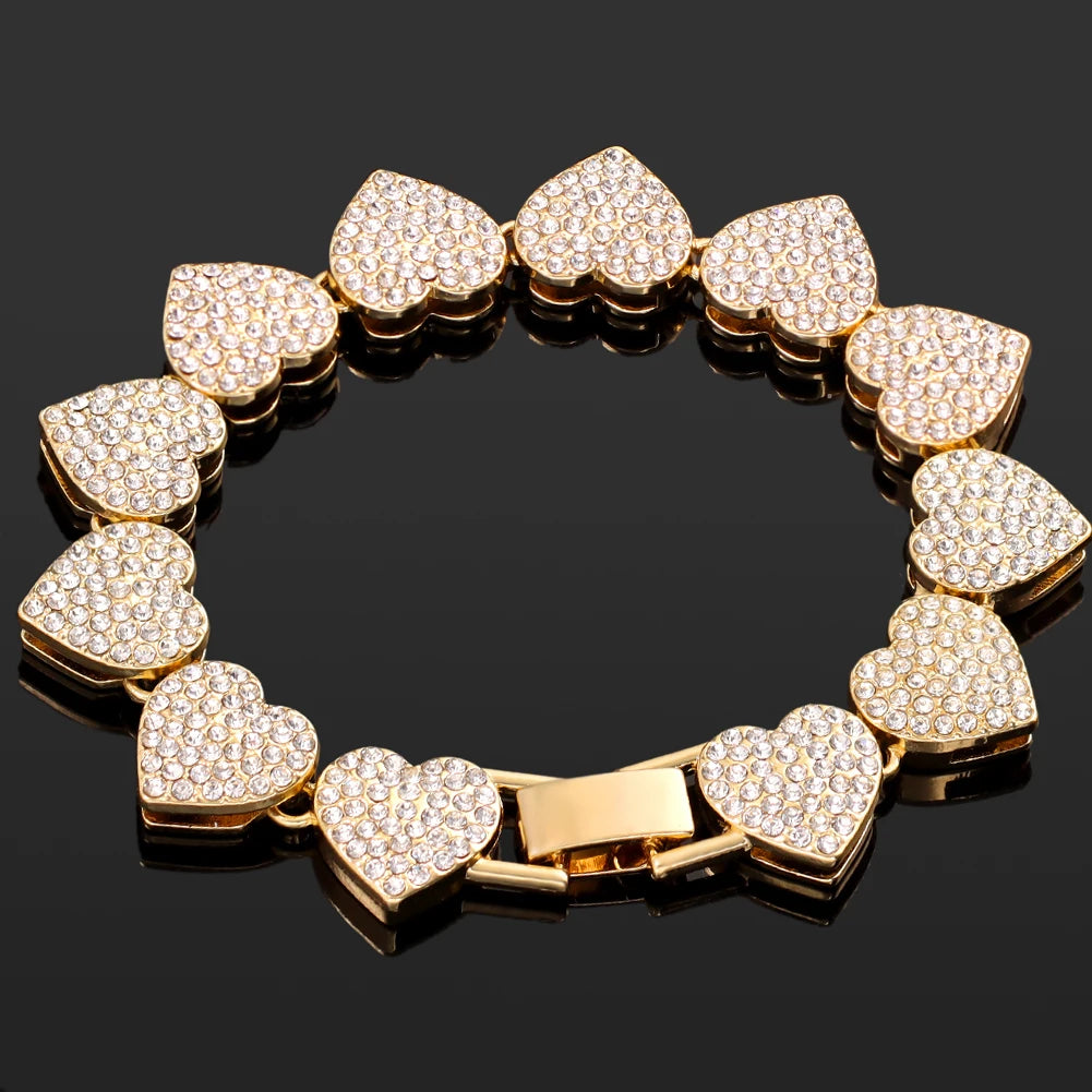 Iced Out Pink Cuban Bracelet