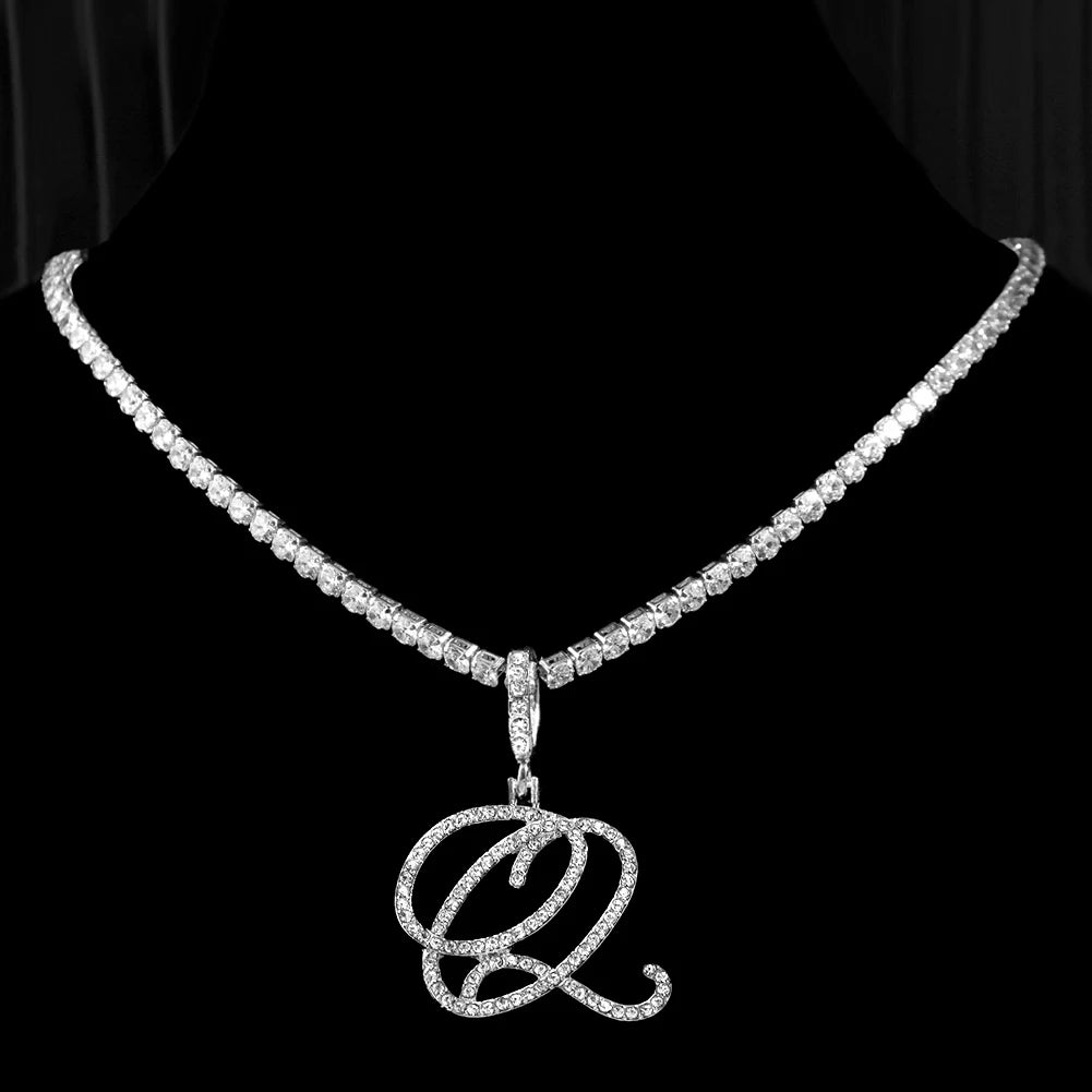 Cursive Intial Name Necklace