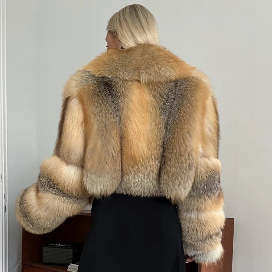 Golden Fox Fur Coat
