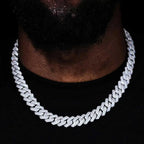 Hip Hop Jewelry 10/12/14/15/20mm CZ Cuban Link Necklace For Men Miami Bling Iced Out Prong Cuban Link Chain Party Gift
