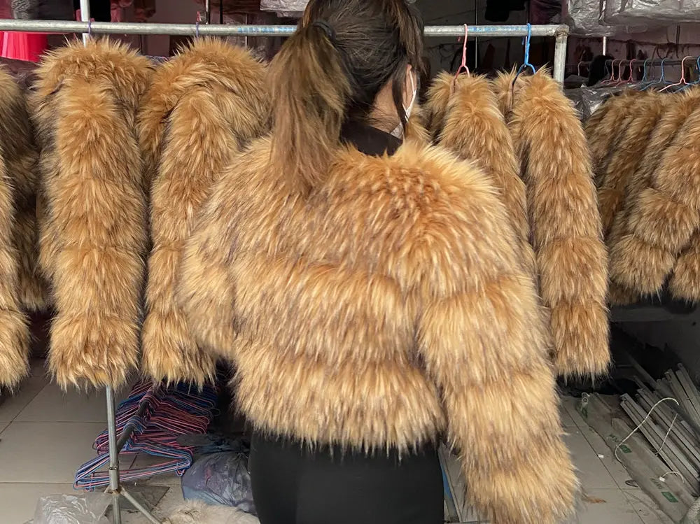 Fox Faux Fur Coat