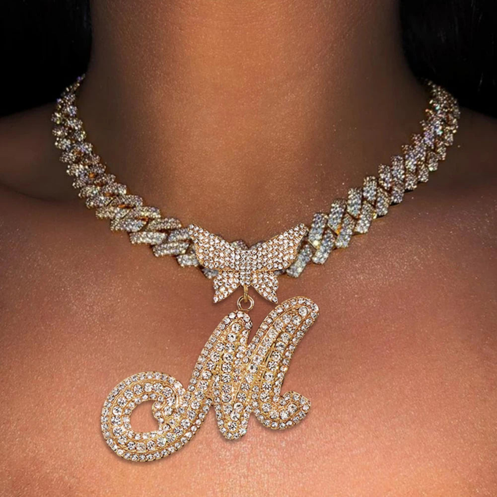 Butterfly Pendant Cuban Chain