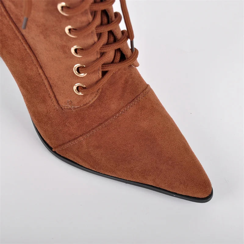 Mid-Calf Stiletto High Heel  Boots