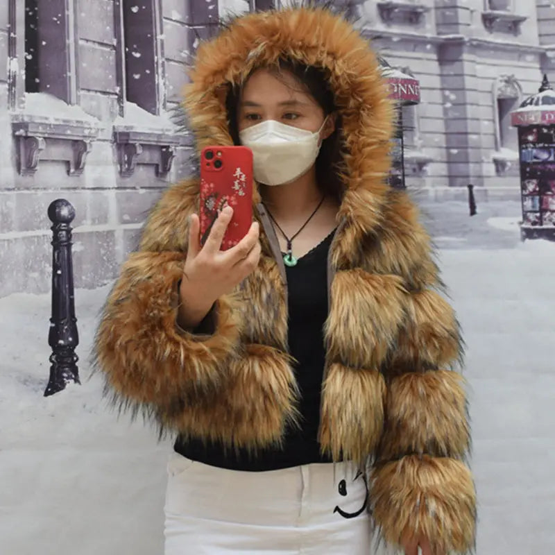 Fox Faux Fur Coat