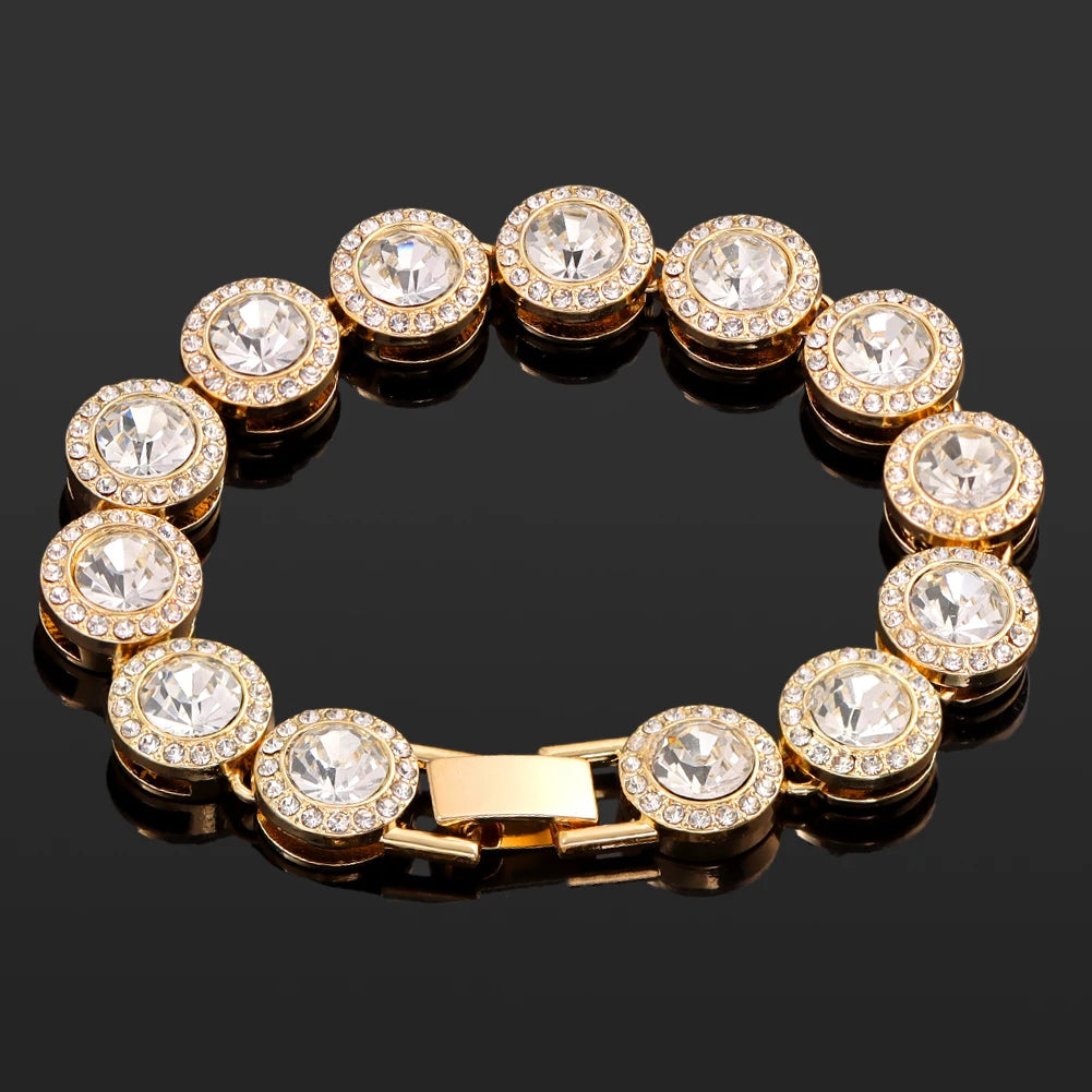 Iced Out Pink Cuban Bracelet