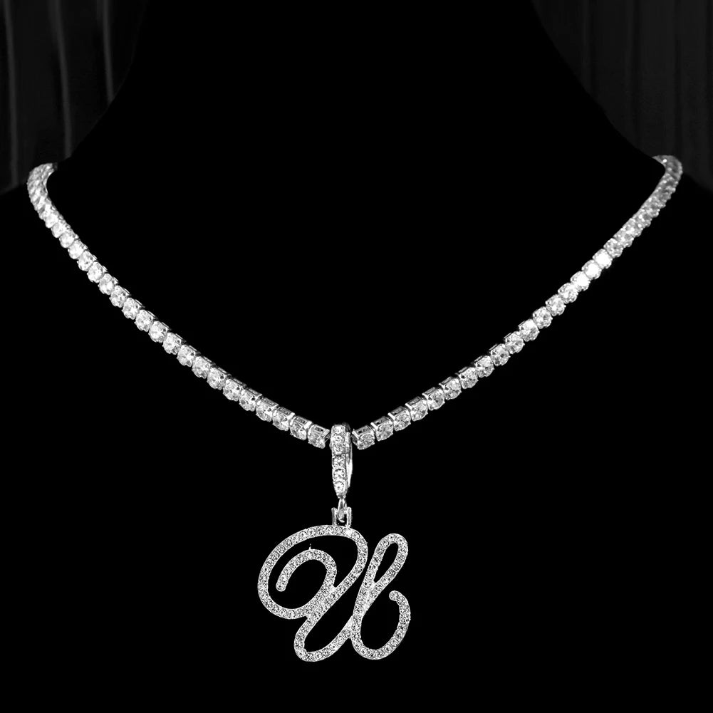 Cursive Intial Name Necklace