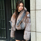 Golden Fox Fur Coat