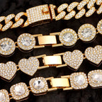 Iced Out Pink Cuban Bracelet