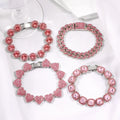 Iced Out Pink Cuban Bracelet