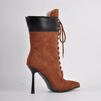 Mid-Calf Stiletto High Heel  Boots