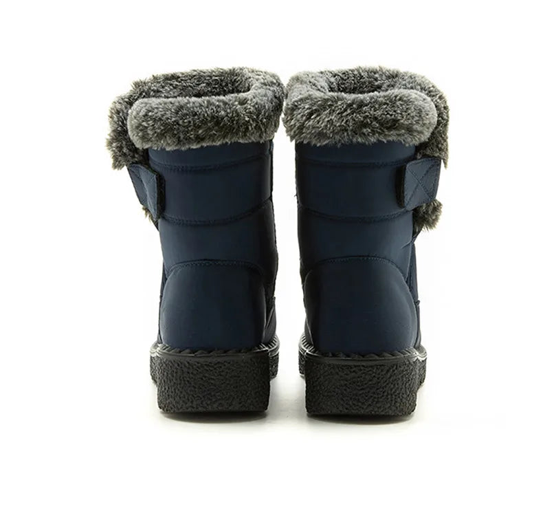 Waterproof Snow Boots With Fur