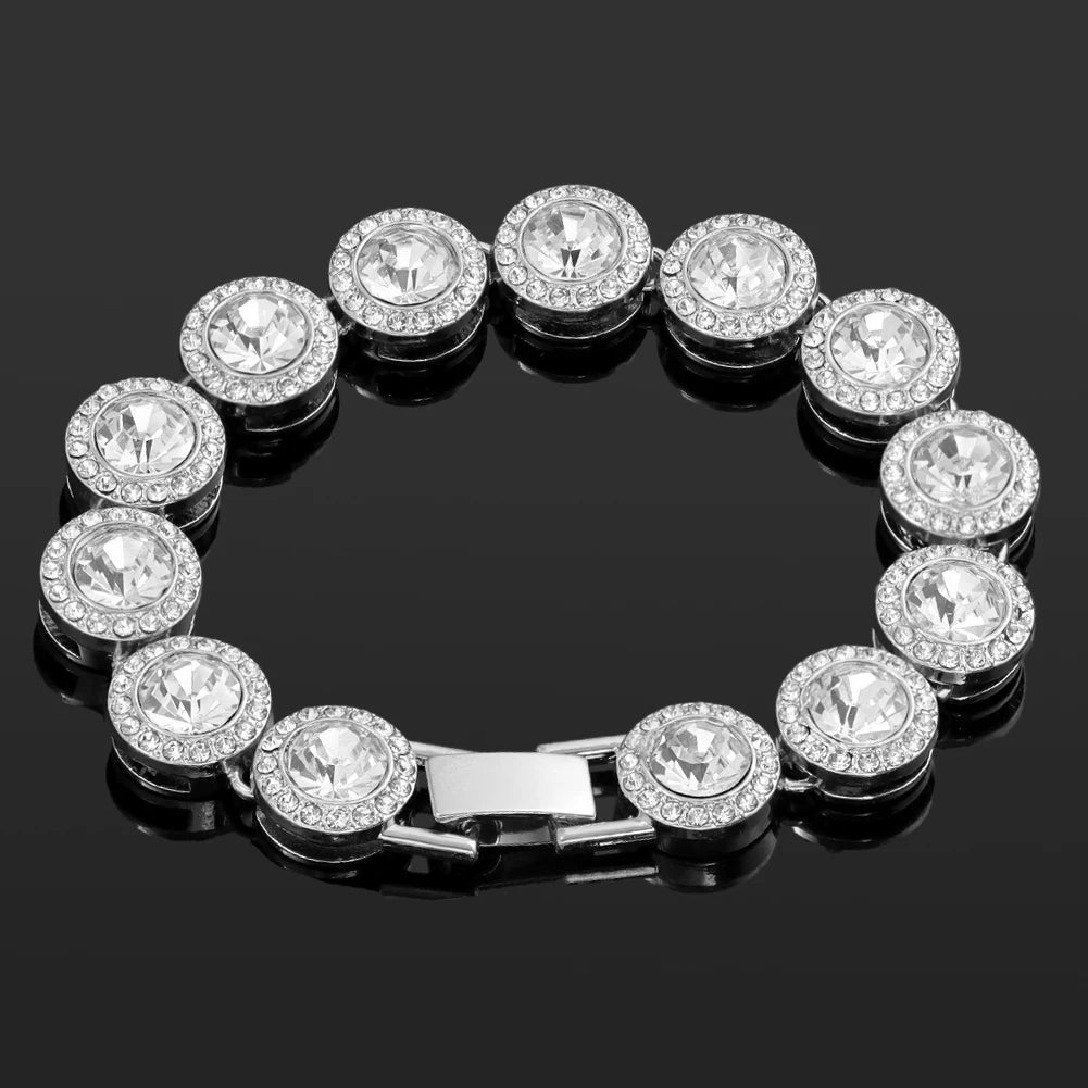 Iced Out Pink Cuban Bracelet