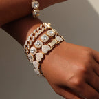 Iced Out Pink Cuban Bracelet