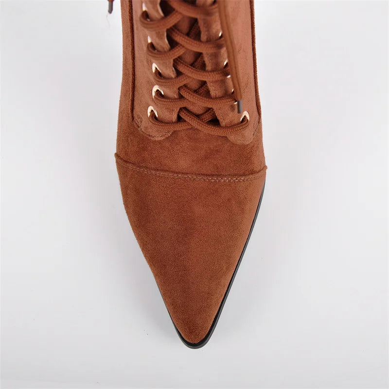 Mid-Calf Stiletto High Heel  Boots