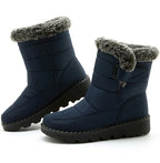 Waterproof Snow Boots With Fur