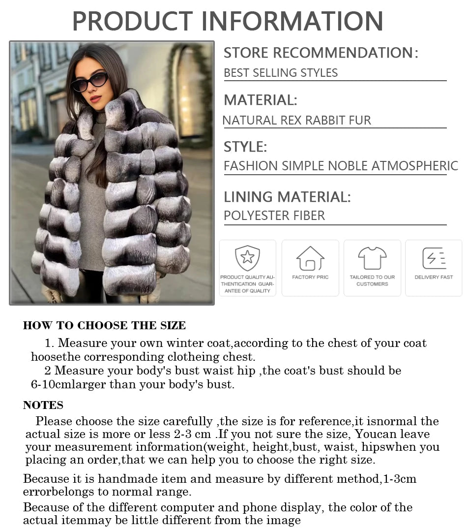 Rex Chinchilla Fur Coat