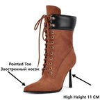 Mid-Calf Stiletto High Heel  Boots