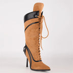 Mid-Calf Stiletto High Heel  Boots