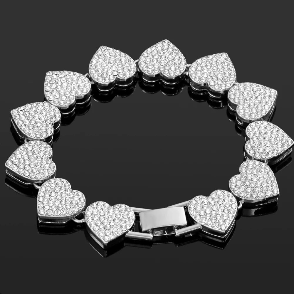 Iced Out Pink Cuban Bracelet
