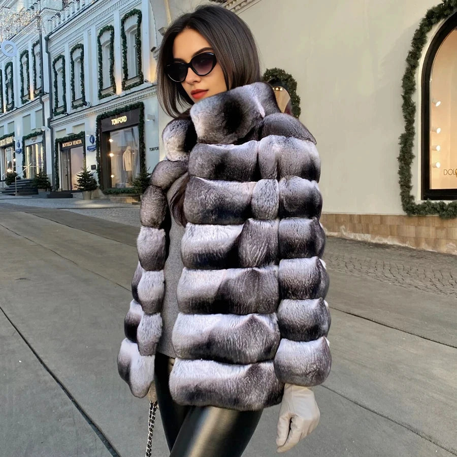 Rex Chinchilla Fur Coat