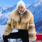 Golden Fox Fur Coat
