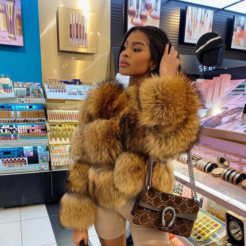 Fox Faux Fur Coat